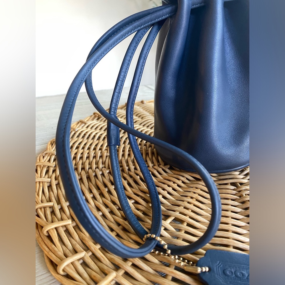 Coach Navy Blue Drawstring Bag - Picture 4 of 14